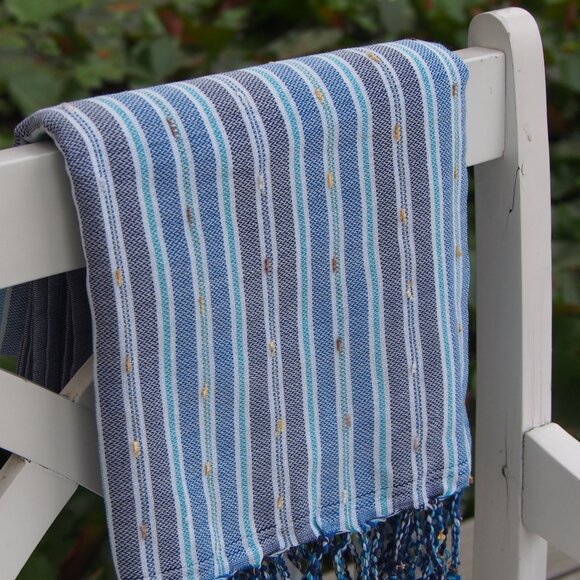 Citizens of the Beach Other - Sand Free Bohemian Blue Turkish Towels - 100% Cotton Boho Beach Bath Towel